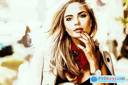 Cartoon Vector Painting Photoshop Action