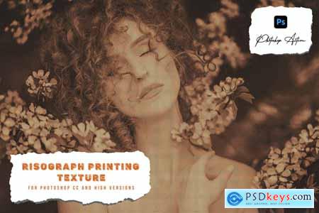 Risograph Printing Texture Photoshop Action