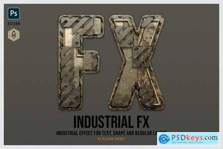 Industrial Layer and Text Effect Photoshop Action