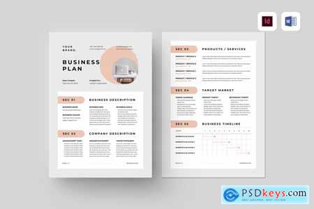 Business Plan MS Word & Indesign 7B2SWNH