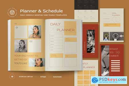 Aesthetic Yearly Journal and Planner Schedule