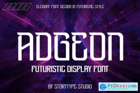 Adgeon Futuristic Display Font