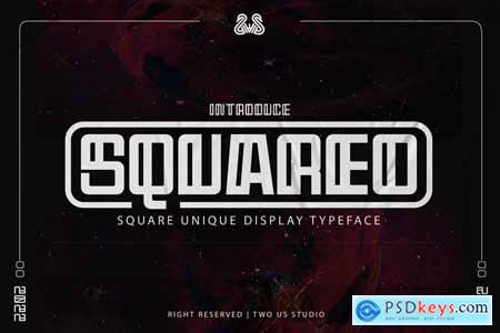 Squareo - Unique Display Typeface