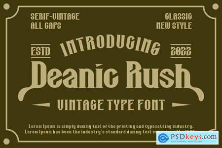 Deanic Rush Font