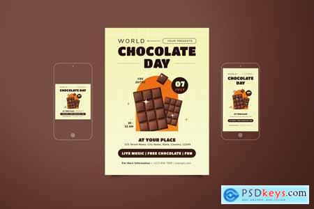 World Chocolate Day Flyer Set CRNDWGE