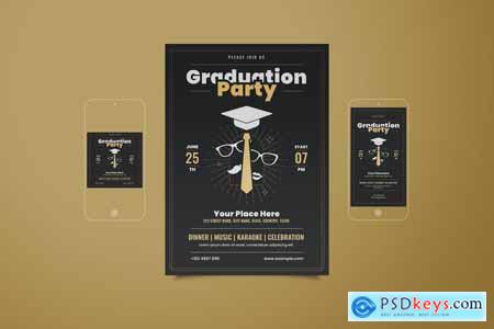 Graduation Party Flyer Set