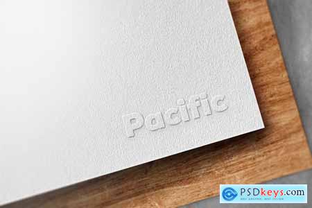 Embossed Paper Texture Logo Mockup