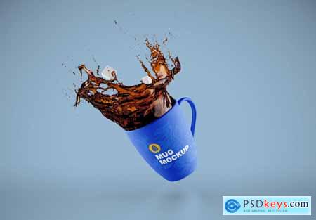 Coffee Mug with Splash Mockup