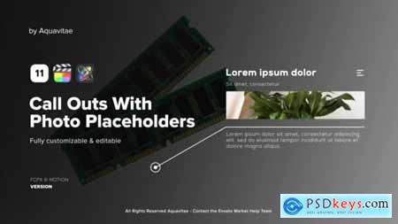 Call Outs With Photo Placeholders for FCPX