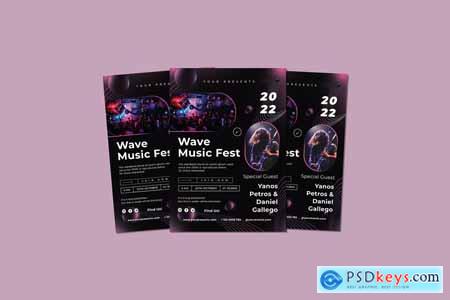 Waves Music Fest Design Poster