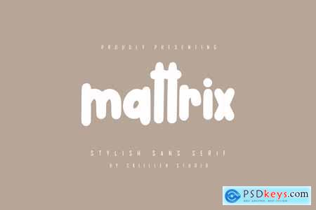 Mattrix - Stylish Sans Serif Font