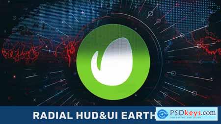 Radial HUD UI Earth Logo