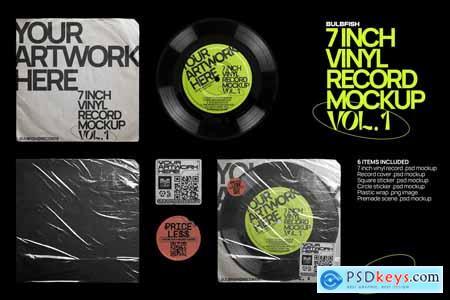 7 Inch Vinyl Record Mockup Vol.1
