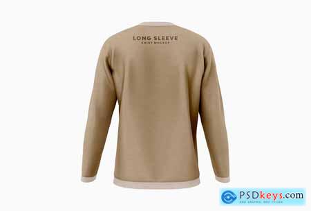 Long Sleeve Shirt Mockup L79HR2M