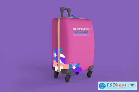 Realistic Suitcase Display Mockup 2 Views