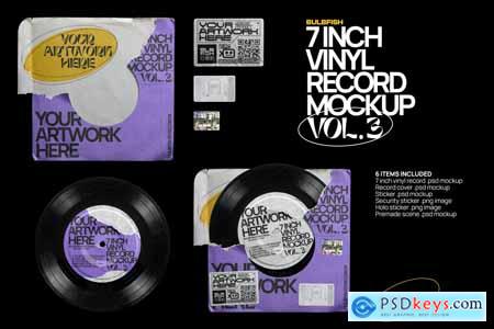 7 Inch Vinyl Record Mockup Vol.3