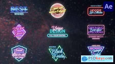 Black Friday Neon Titles for After Effects