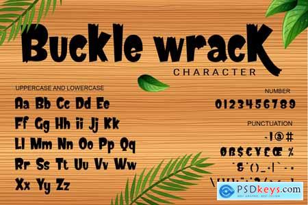 Buckle Wrack - Decorative font