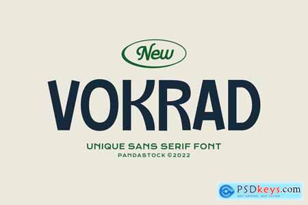 Vokrad - Minimalist Sans Serif Font