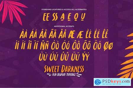 Sweet Darkness - Fun Display Typeface