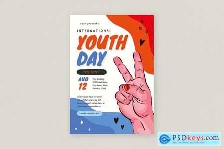 Retro Youth Day Event Flyer E5TG8VM