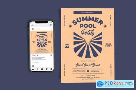 Summer Pool Party Template Set VZ2D6A5