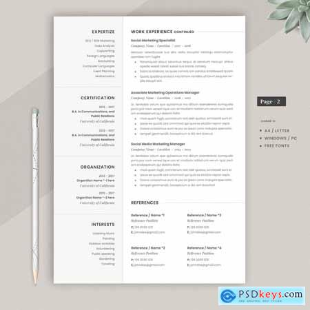 Resume Cv Indesign FXUP2ZP