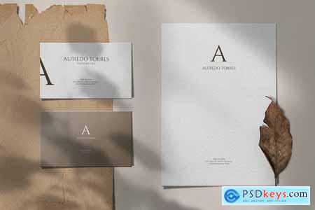 Business Card and Letterhead Mockup Template
