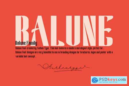 Balune Family Font AuthenType