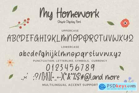 My Homework - Simple Display Font