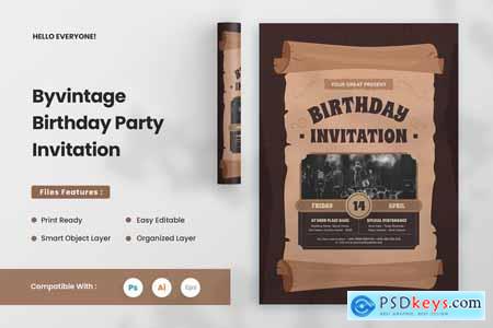 Byvintage Birthday Invitation