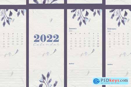 Minimal Flower and Texture 2022 Calendar