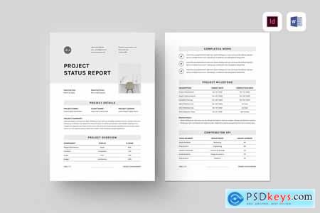 Project Status Report MS Word & Indesign