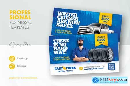 Auto Tires Business Card Templates