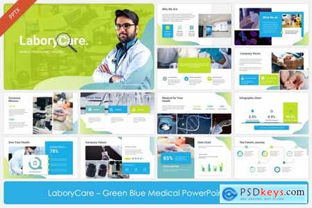 LaboryCare - Green Blue Medical PPT Template
