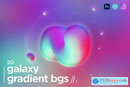 20 Galaxy Gradient Backgrounds
