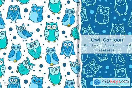 Pattern Background - Owl Cartoon