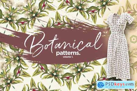 10 Vintage Botanical Seamless Patterns