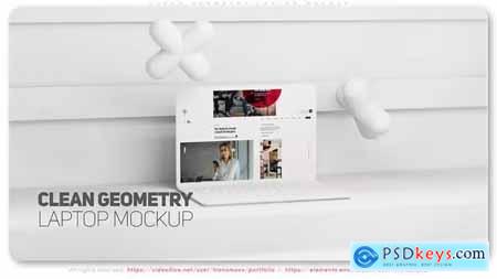 Clean Geometry Laptop Mockup 38780504