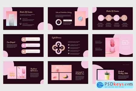 Furena - Pitch Deck Pink Powerpoint Template