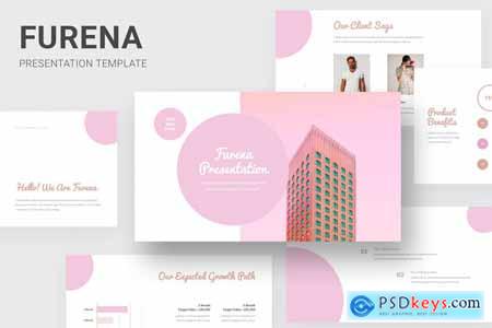 Furena - Pitch Deck Pink Powerpoint Template