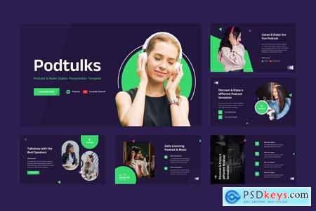 Podcast & Radio Station PowerPoint Template