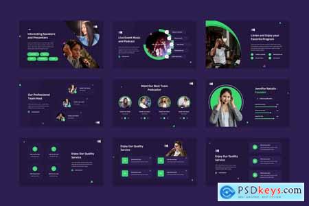 Podcast & Radio Station PowerPoint Template