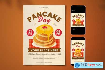 National Pancake Day Flyer Set