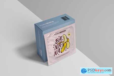 Condom Packaging Mockup 6JNC9XF