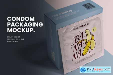 Condom Packaging Mockup 6JNC9XF