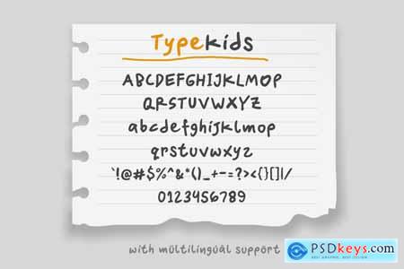 Typekids - Hand Drawn Kids Font