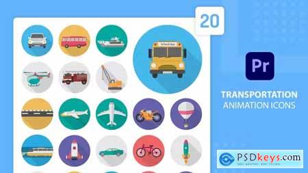 Transportation Animation Icons - Premiere Pro MOGRT 38759887