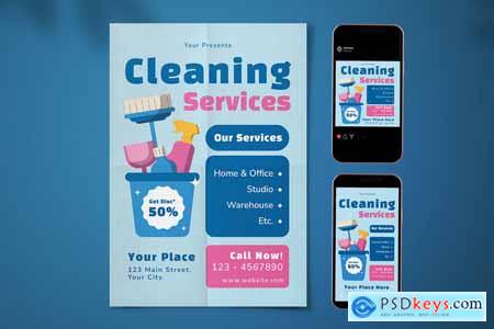 Cleaning Service Flyer Set