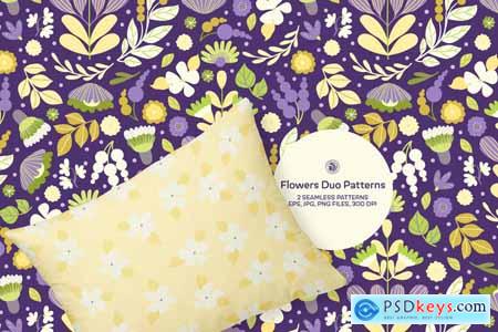 Flowers - Duo Vector Patterns